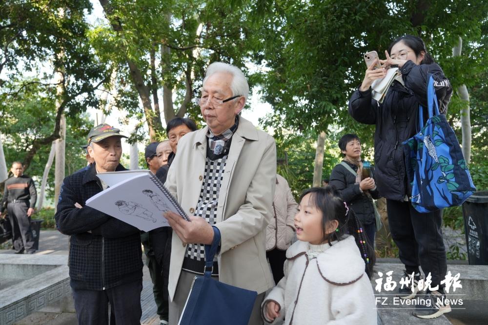 福州70多岁‘速写爷爷’走红小红书，上万张钢笔画记录城市烟火(图1)
