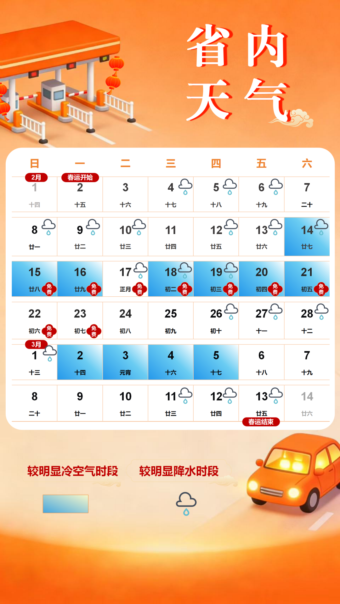 2026年福建春运40天安排及天气、旅游出行信息汇总(图3)