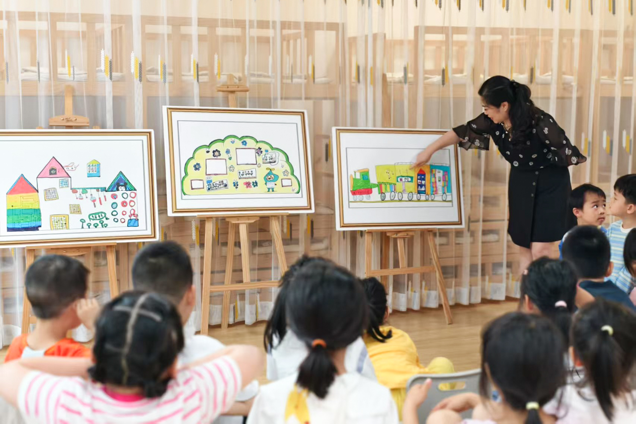 福州这面儿童彩绘墙超美！社区与幼儿园共建，孩子全程参与(图4)